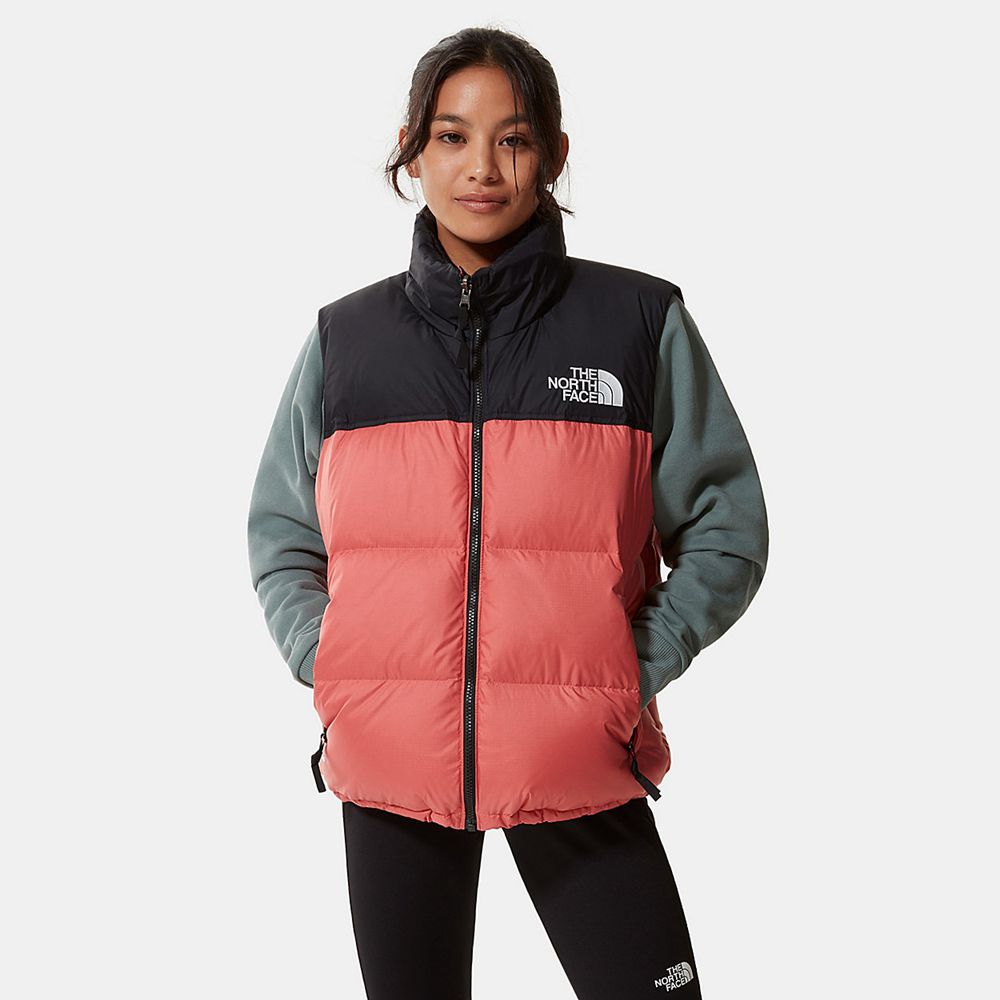 The North Face Nuptse Jacket Womens Australia - The North Face 1996 Retro Gilet Rose (PVA-238506)